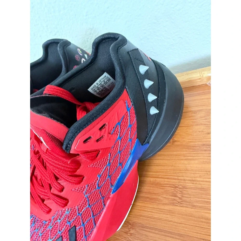 Adidas Marvel Spider-Man DON Issue 4 J Basketball Shoes Red Black HR1616 Size 6Y
